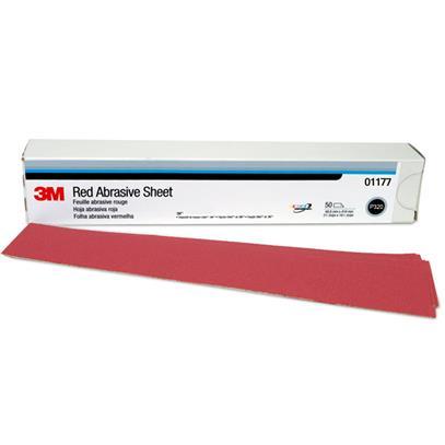 3M Hookit Red Abrasive Sheets  2 3/4 in x 16 1/2 in