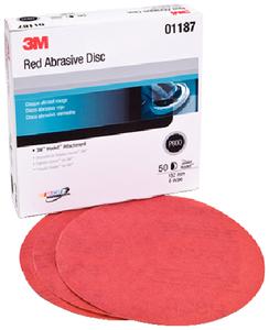 3M Hookit 6" Red Abrasive Disks